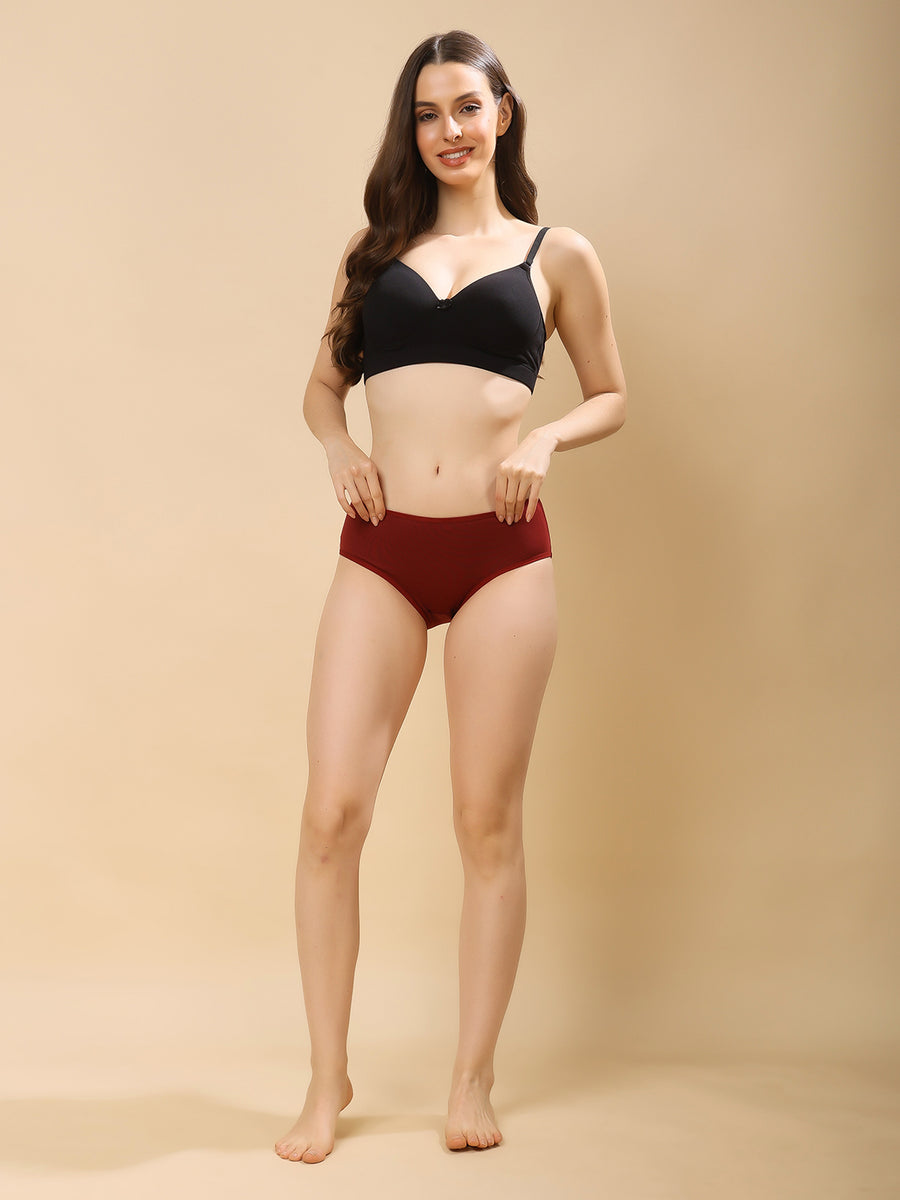 Women’s Super Combed Cotton High-Coverage Mid-Rise Brief Panty