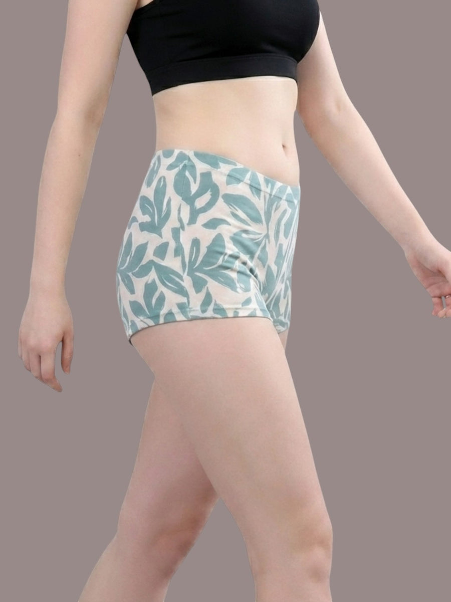 Women’s Super Combed Cotton High-Coverage Mid-Rise Boyshort Briefs