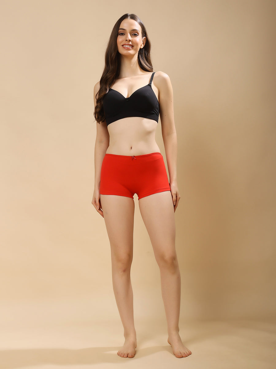 Women’s Super Combed Cotton Mid-Rise High-Coverage Boyshort Panty