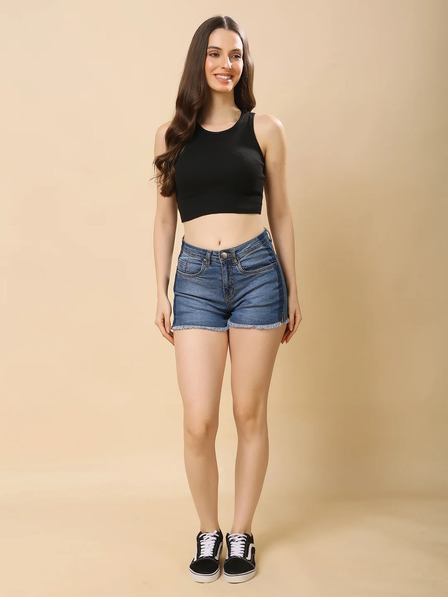 Louis Bayrad 1022 Elegant High Neck Crop Tank