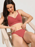 Women’s Brazilian Cotton Spandex Solid Low-Rise Thong