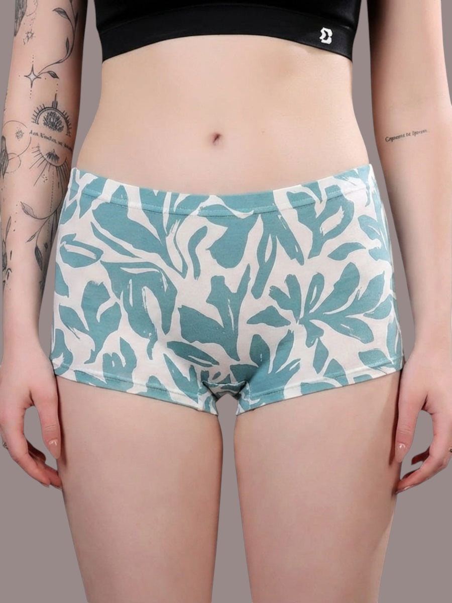 Women’s Super Combed Cotton High-Coverage Mid-Rise Boyshort Briefs