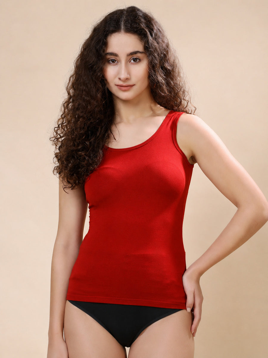 Women’s Viscose Rayon & Modal Blend Sleeveless Camisole Top | Round Neck Innerwear