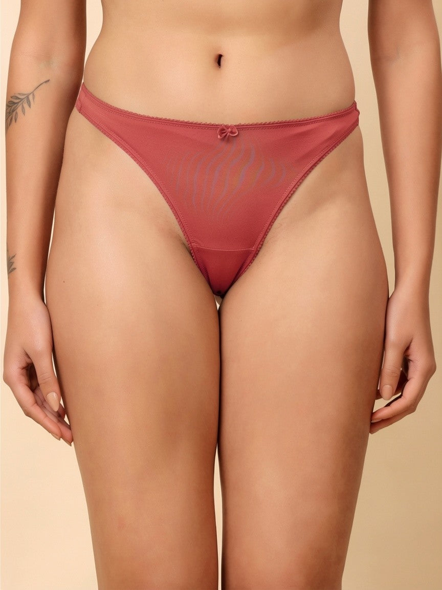 Women’s Brazilian Cotton Spandex Solid Low-Rise Thong