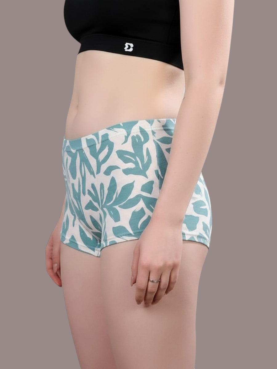 Women’s Super Combed Cotton High-Coverage Mid-Rise Boyshort Briefs