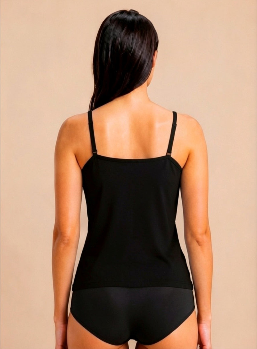 Women’s Cotton Lycra Spaghetti Strap Camisole Top | Solid Sleeveless Innerwear