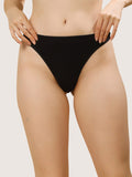 Women Microfiber & Cotton Brazilian Thong Briefs