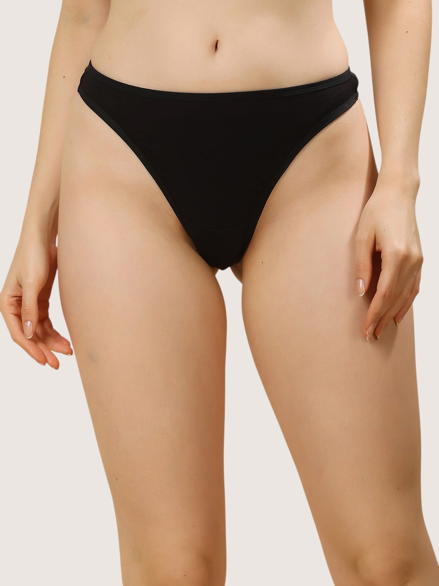 Women Microfiber & Cotton Brazilian Thong Briefs