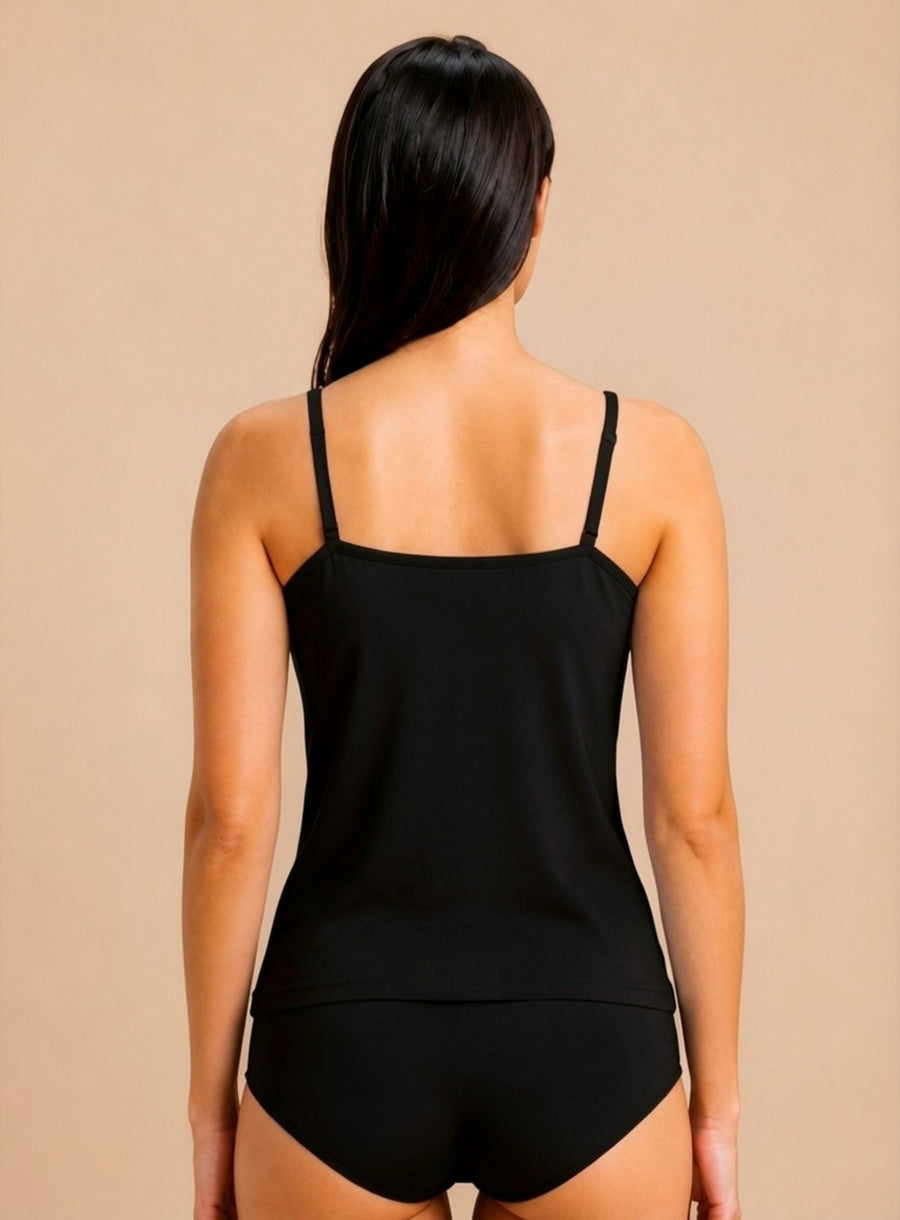Women’s Cotton Lycra Spaghetti Strap Camisole Top | Solid Sleeveless Innerwear