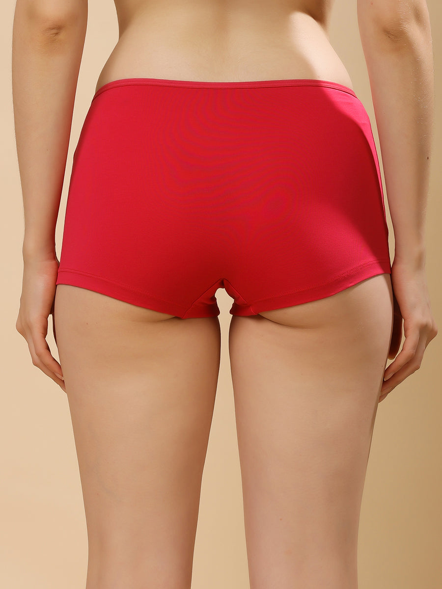 Women’s Super Combed Cotton Mid-Rise High-Coverage Boyshort Panty