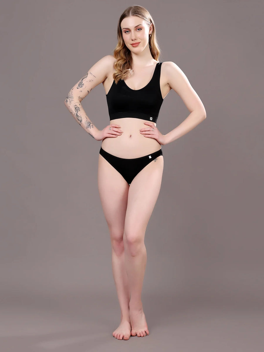 Women’s Cotton Low-Rise Bikini Panties – Soft Breathable Innerwear