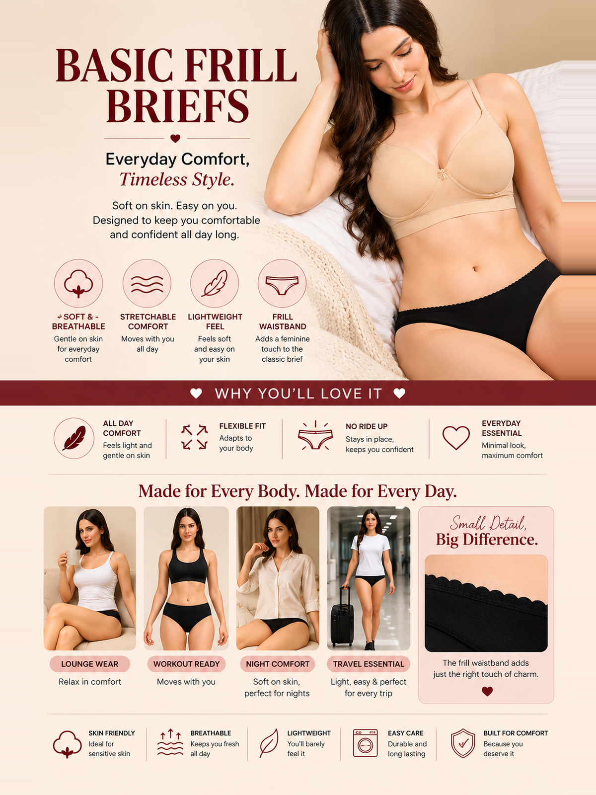 Designed to contour comfortably and move with you.